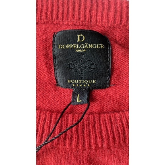 Lanerossi Filivivi Dopplehanger Lambswool Blend Red Sweater Large NWT - Picture 10 of 11